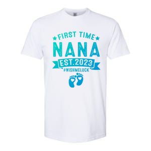 First Time Nana Let The Spoiling Begin New Grandparents Gift Softstyle CVC T-Shirt