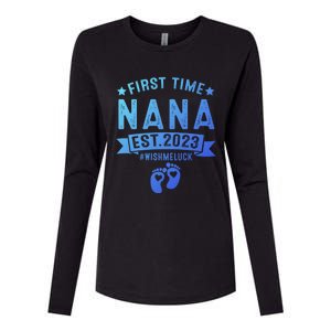 First Time Nana Let The Spoiling Begin New Grandparents Gift Womens Cotton Relaxed Long Sleeve T-Shirt