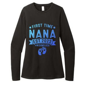 First Time Nana Let The Spoiling Begin New Grandparents Gift Womens CVC Long Sleeve Shirt