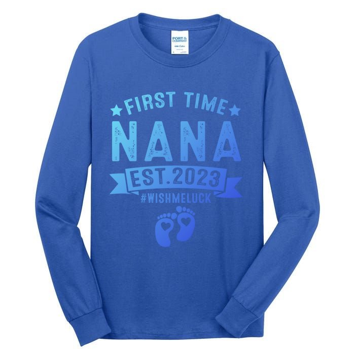 First Time Nana Let The Spoiling Begin New Grandparents Gift Tall Long Sleeve T-Shirt