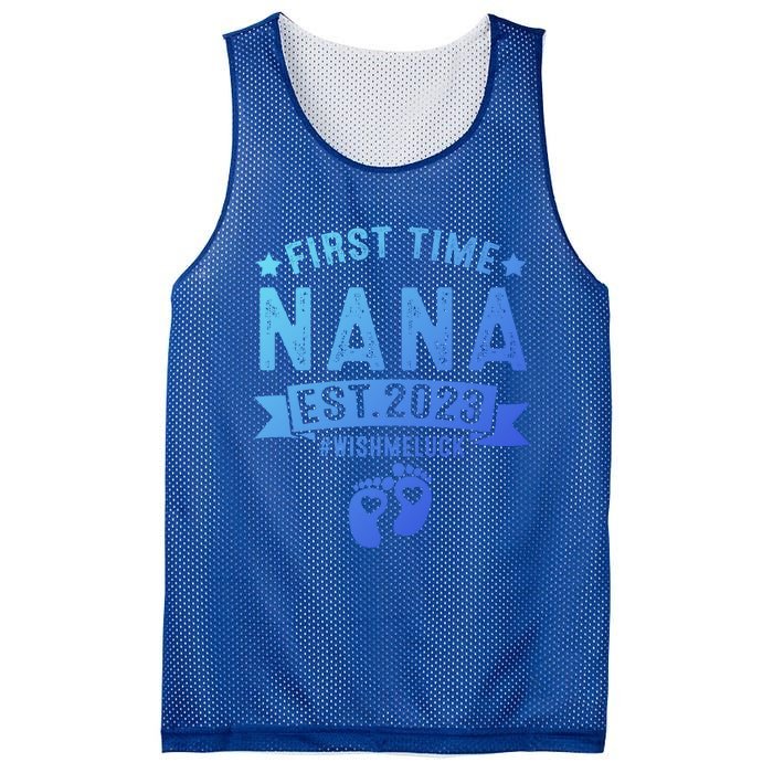 First Time Nana Let The Spoiling Begin New Grandparents Gift Mesh Reversible Basketball Jersey Tank