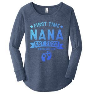 First Time Nana Let The Spoiling Begin New Grandparents Gift Women's Perfect Tri Tunic Long Sleeve Shirt