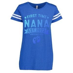 First Time Nana Let The Spoiling Begin New Grandparents Gift Enza Ladies Jersey Football T-Shirt