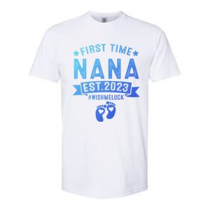 First Time Nana Let The Spoiling Begin New Grandparents Gift Softstyle CVC T-Shirt