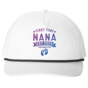 First Time Nana Let The Spoiling Begin New Grandparents Gift Snapback Five-Panel Rope Hat