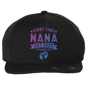 First Time Nana Let The Spoiling Begin New Grandparents Gift Wool Snapback Cap