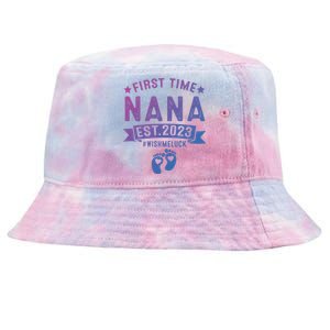 First Time Nana Let The Spoiling Begin New Grandparents Gift Tie-Dyed Bucket Hat