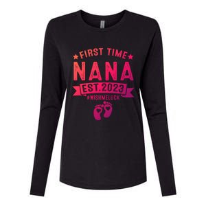 First Time Nana Let The Spoiling Begin New Grandparents Gift Womens Cotton Relaxed Long Sleeve T-Shirt