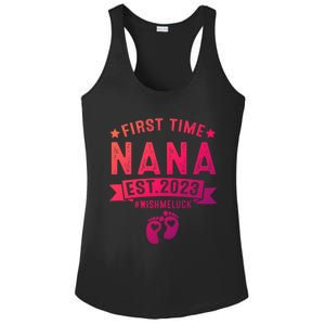 First Time Nana Let The Spoiling Begin New Grandparents Gift Ladies PosiCharge Competitor Racerback Tank