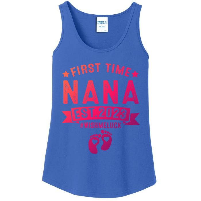 First Time Nana Let The Spoiling Begin New Grandparents Gift Ladies Essential Tank