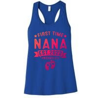 First Time Nana Let The Spoiling Begin New Grandparents Gift Women's Racerback Tank