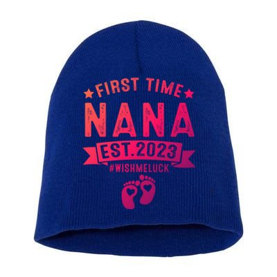 First Time Nana Let The Spoiling Begin New Grandparents Gift Short Acrylic Beanie