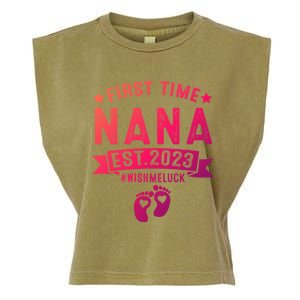 First Time Nana Let The Spoiling Begin New Grandparents Gift Garment-Dyed Women's Muscle Tee