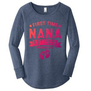 First Time Nana Let The Spoiling Begin New Grandparents Gift Women's Perfect Tri Tunic Long Sleeve Shirt