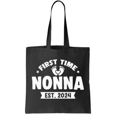 First Time Nonna Baby Announcement Tote Bag