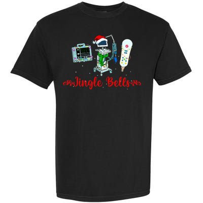 Festive Telemetry Nurse Christmas Crew Tele Tech Xmas Garment-Dyed Heavyweight T-Shirt