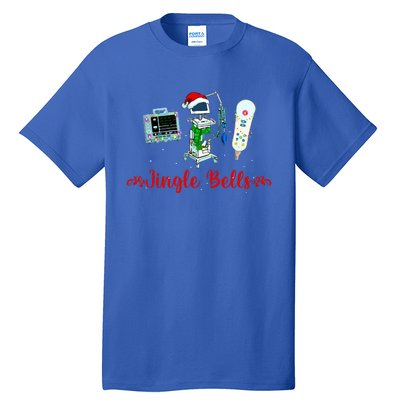 Festive Telemetry Nurse Christmas Crew Tele Tech Xmas Tall T-Shirt