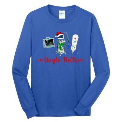 Festive Telemetry Nurse Christmas Crew Tele Tech Xmas Tall Long Sleeve T-Shirt