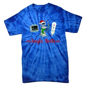 Festive Telemetry Nurse Christmas Crew Tele Tech Xmas Tie-Dye T-Shirt