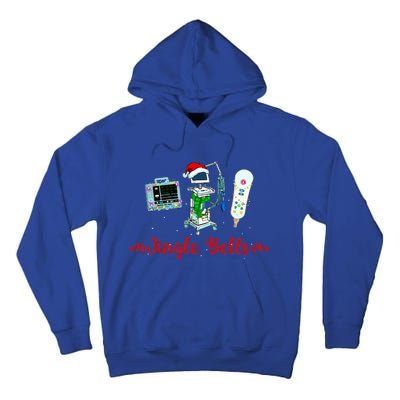 Festive Telemetry Nurse Christmas Crew Tele Tech Xmas Tall Hoodie