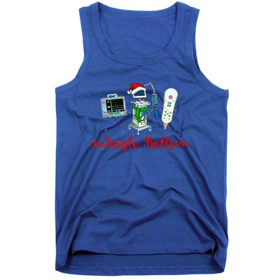 Festive Telemetry Nurse Christmas Crew Tele Tech Xmas Tank Top