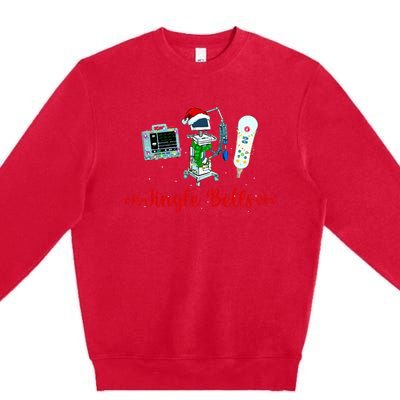 Festive Telemetry Nurse Christmas Crew Tele Tech Xmas Premium Crewneck Sweatshirt