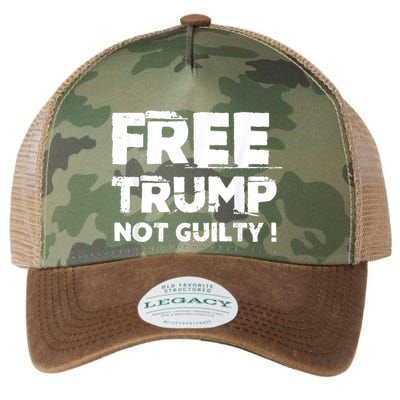 Free Trump Not Guilty Legacy Tie Dye Trucker Hat
