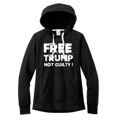 Free Trump Not Guilty Women's Fleece Hoodie