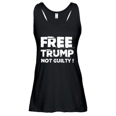 Free Trump Not Guilty Ladies Essential Flowy Tank