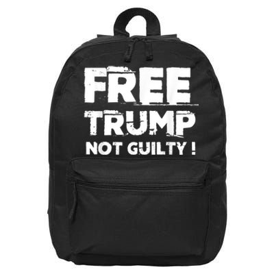 Free Trump Not Guilty 16 in Basic Backpack