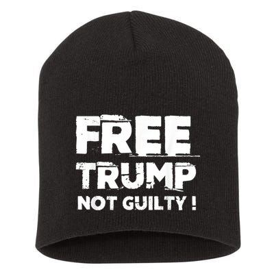 Free Trump Not Guilty Short Acrylic Beanie