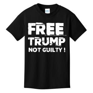 Free Trump Not Guilty Kids T-Shirt