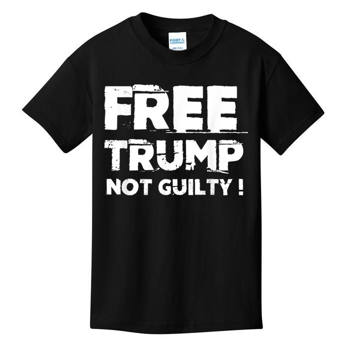 Free Trump Not Guilty Kids T-Shirt