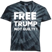 Free Trump Not Guilty Kids Tie-Dye T-Shirt