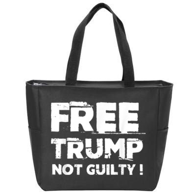 Free Trump Not Guilty Zip Tote Bag