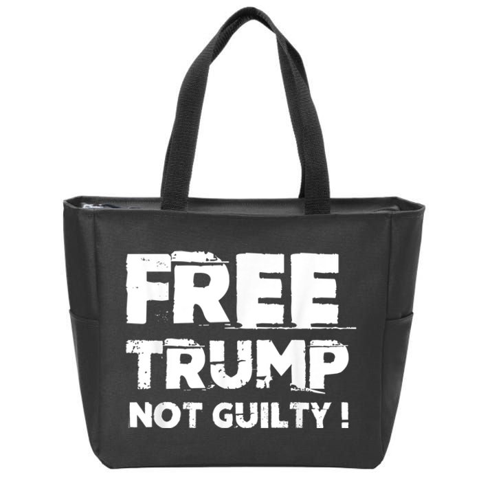 Free Trump Not Guilty Zip Tote Bag