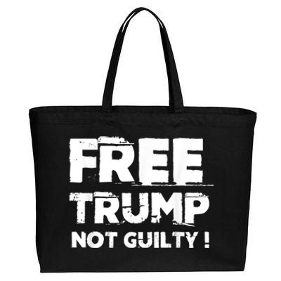 Free Trump Not Guilty Cotton Canvas Jumbo Tote