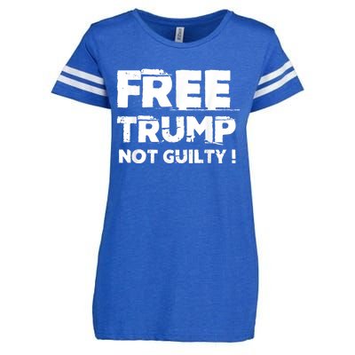 Free Trump Not Guilty Enza Ladies Jersey Football T-Shirt