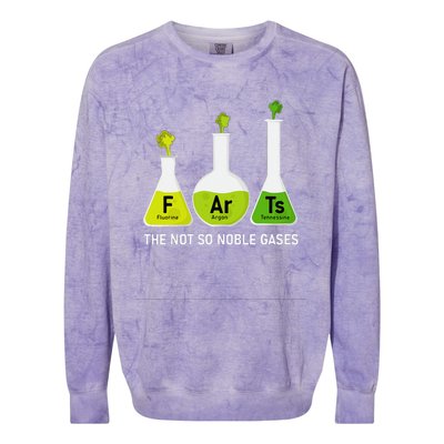 Farts The Not So Noble Gases Funny Chemistry Colorblast Crewneck Sweatshirt