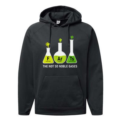 Farts The Not So Noble Gases Funny Chemistry Performance Fleece Hoodie