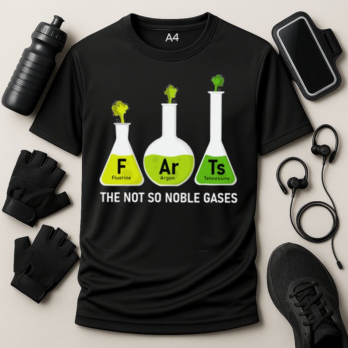 Farts The Not So Noble Gases Funny Chemistry Cooling Performance Crew T-Shirt