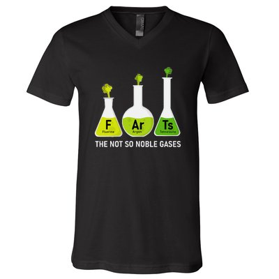 Farts The Not So Noble Gases Funny Chemistry V-Neck T-Shirt