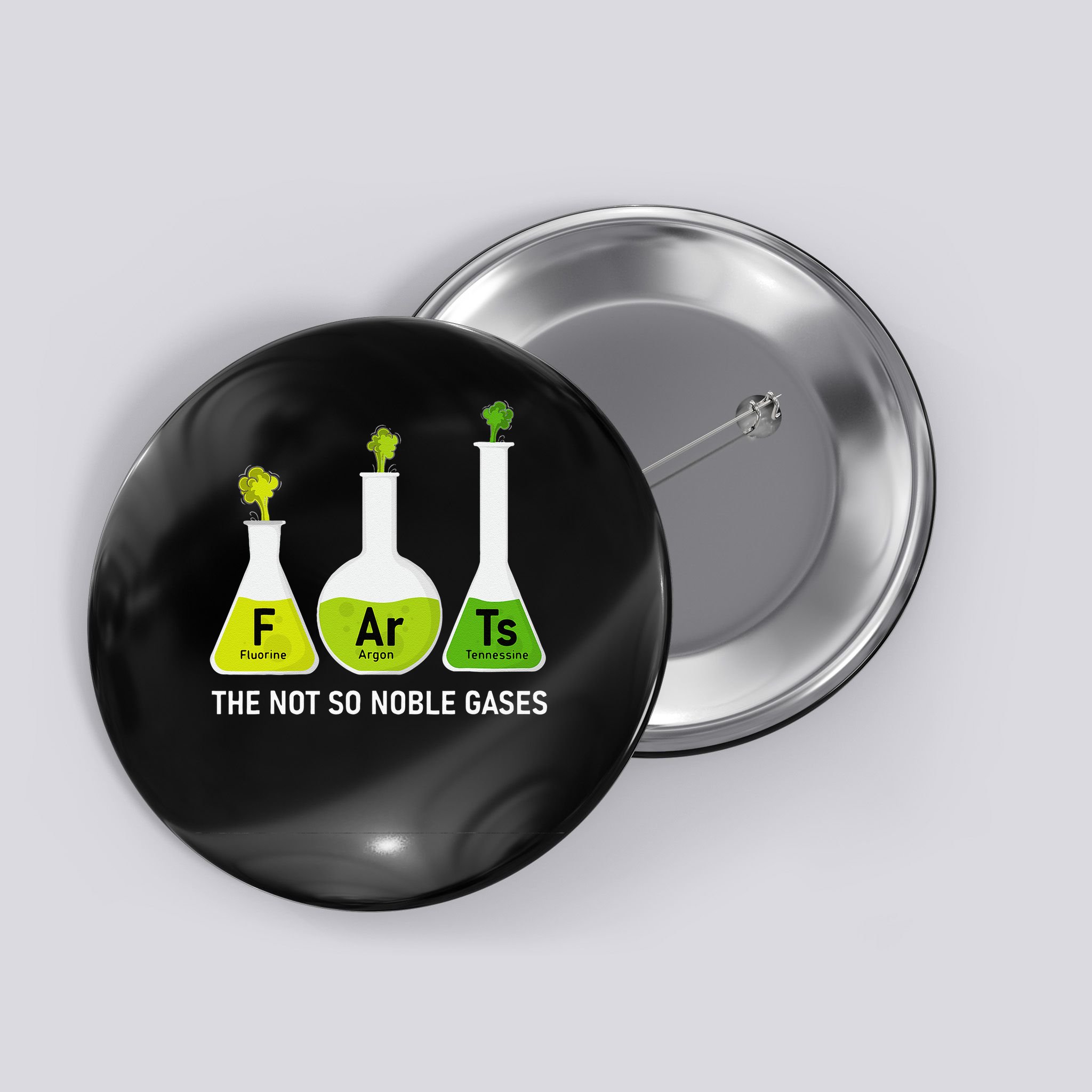 Farts The Not So Noble Gases Funny Chemistry Button