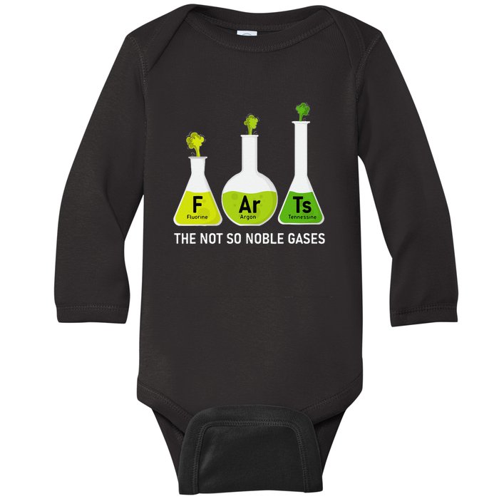 Farts The Not So Noble Gases Funny Chemistry Baby Long Sleeve Bodysuit