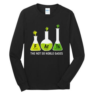 Farts The Not So Noble Gases Funny Chemistry Tall Long Sleeve T-Shirt