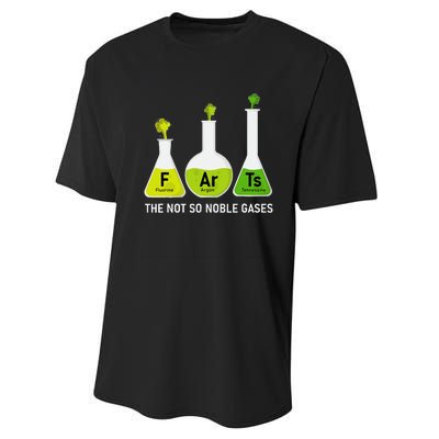 Farts The Not So Noble Gases Funny Chemistry Performance Sprint T-Shirt