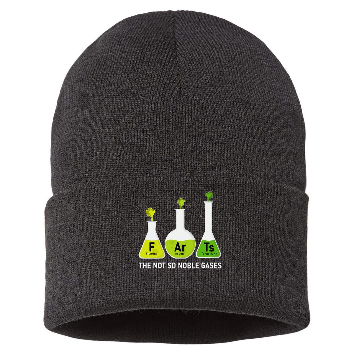 Farts The Not So Noble Gases Funny Chemistry Sustainable Knit Beanie