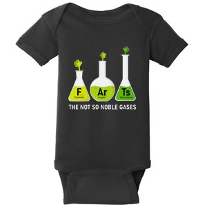 Farts The Not So Noble Gases Funny Chemistry Baby Bodysuit