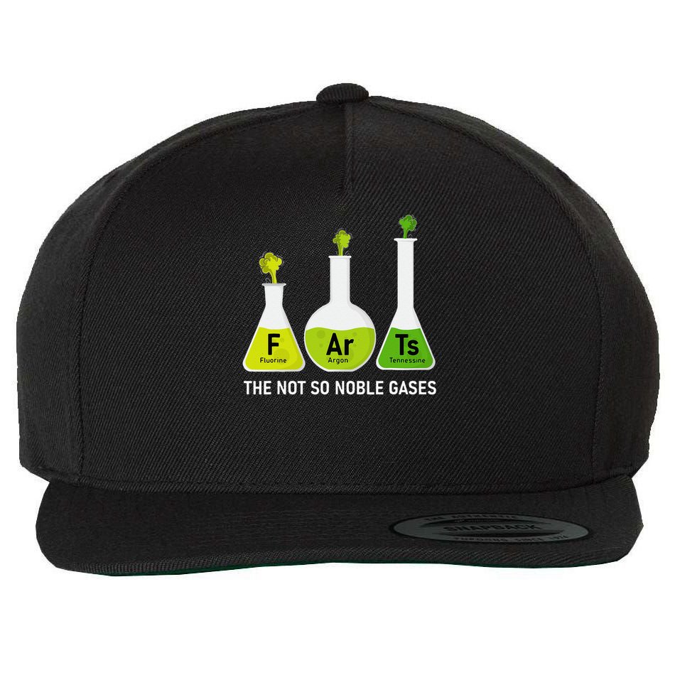Farts The Not So Noble Gases Funny Chemistry Wool Snapback Cap