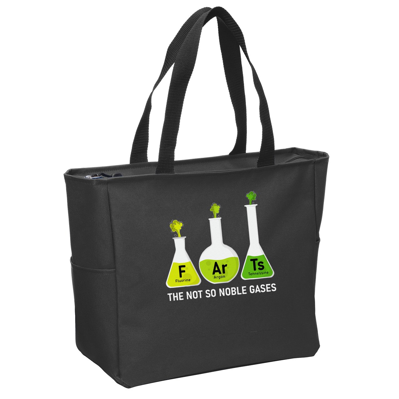 Farts The Not So Noble Gases Funny Chemistry Zip Tote Bag